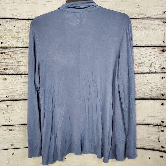 Maurices Large Blue LS Open Front Cardigan Cover Top - Picture 2 of 5